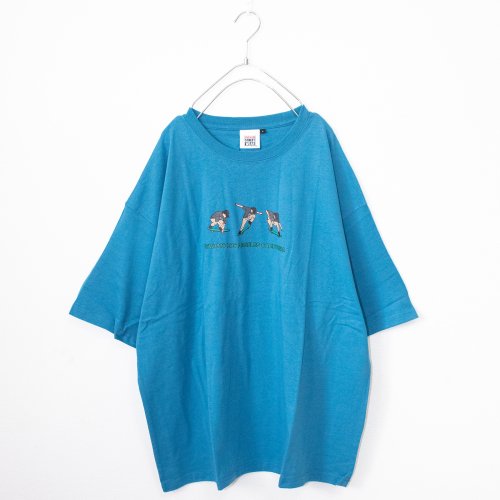VISION STREET WEAR オーリープリント オーバーサイズ Tシャツ BLUE ブルー 青  [sale]