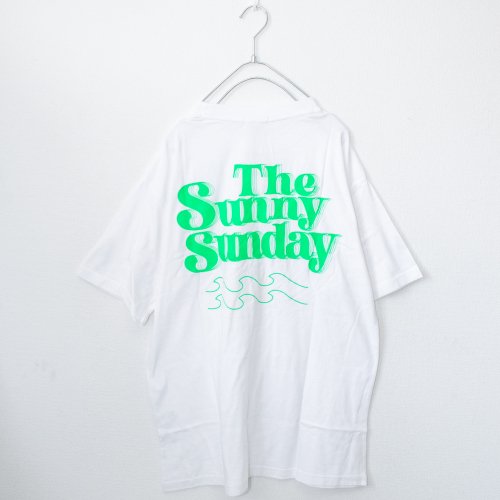ユニセックス ロゴプリント 半袖Tシャツ (White)【夏セール】