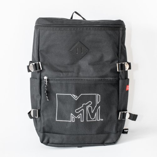MTV リュック ナイロン バックパック 大容量ボックス型  (MTV-002) (Black)  [sale]