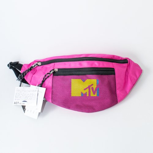 MTV エムティービー ロゴ メッシュポケット ボディバッグ [MTV-017] (Pink)【夏セール】