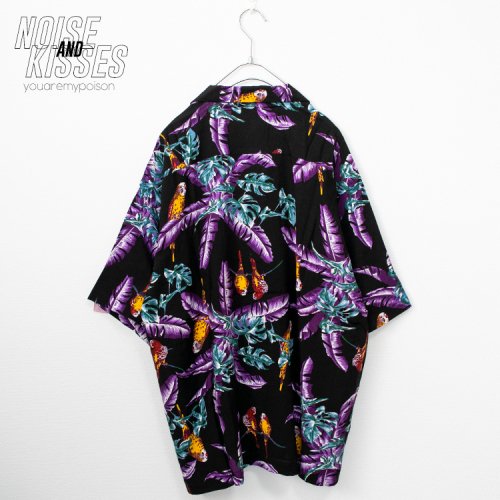 開襟アロハシャツ オープンカラー メンズ (Purple)  [sale]