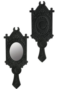 Restyle Fortune Teller Mirror with Crescent and zodiac signs BLACK SALE