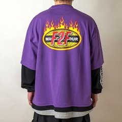 フェイクレイヤード ポンチ ロンT (Purple)【夏セール】