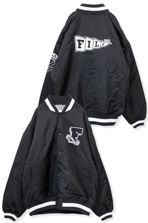 FILA フィラ Award jacket ブルゾン スタジアムジャケット BLACK | １ 