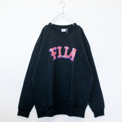 FILA EXCLUSIVE FS3077 クルーネック スウェットシャツ (Black)  [sale]