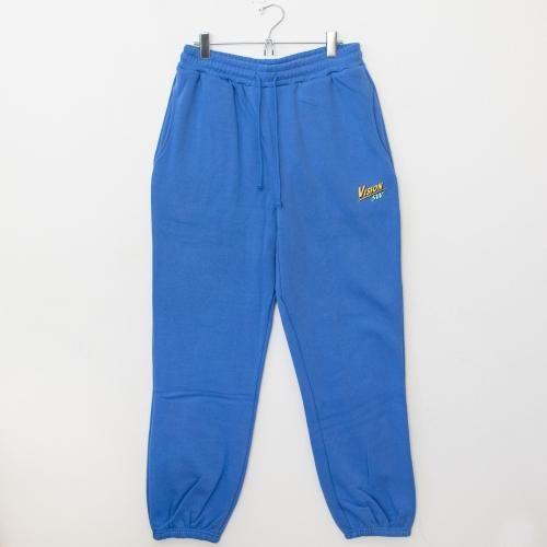 VISION STREET WEAR 裏起毛 ロゴ刺繍 スウェットパンツ BLUE [SALE