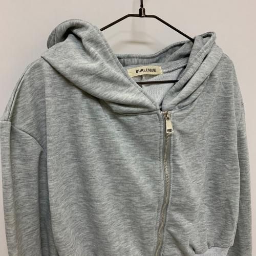 アシンメトリー ジップスウェット セットアップ GRAY グレー アシンメトリー ジップスウェット セットアップ GRAY グレー