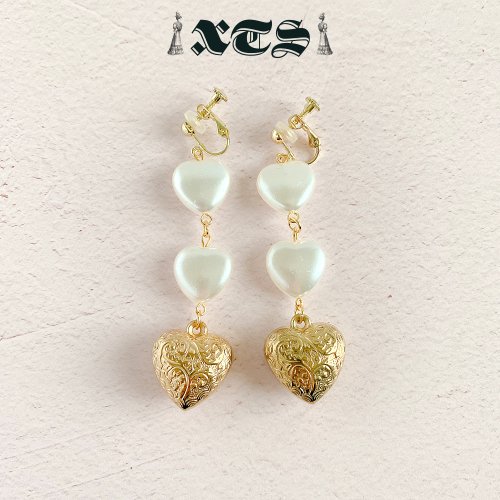 XTS Retro Heart & Pearl ϡ  GOLD 50%OFF