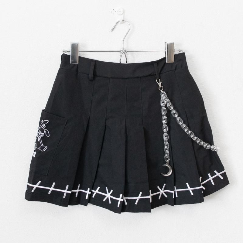 ACDC RAG ムーンバニードールズ ミニプリーツスカート BLACK 黒
