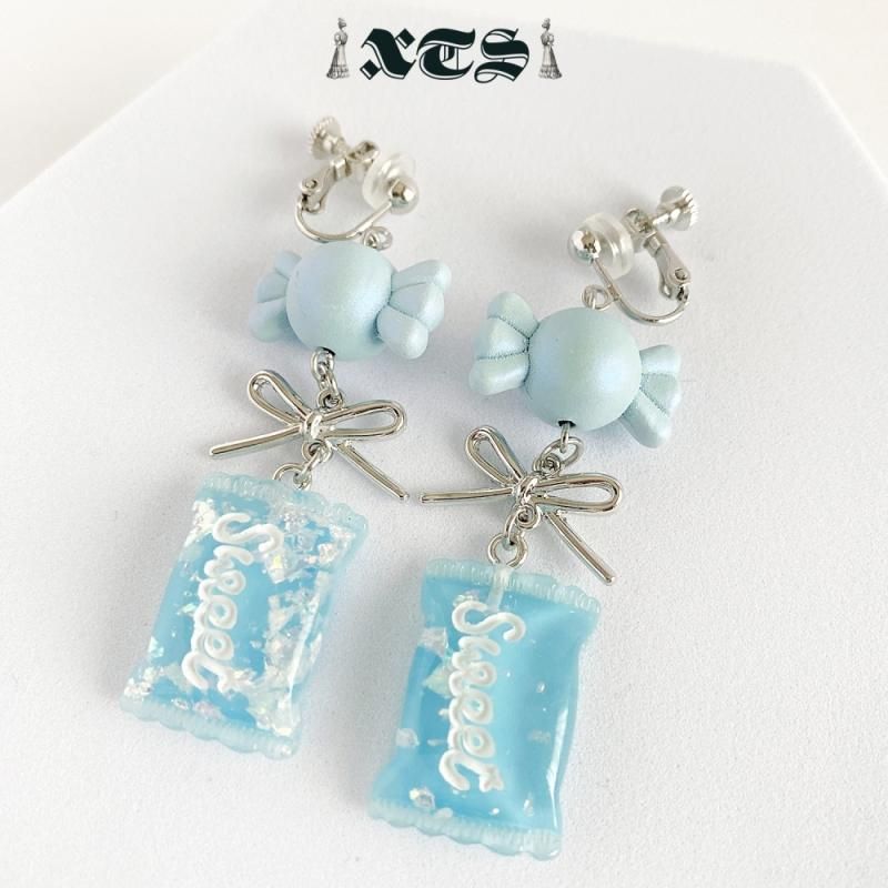 キャンディカラーのピアス【アメジスト】 XTS Candy Sweet キャンディ ピアス Sky Blue［SALE