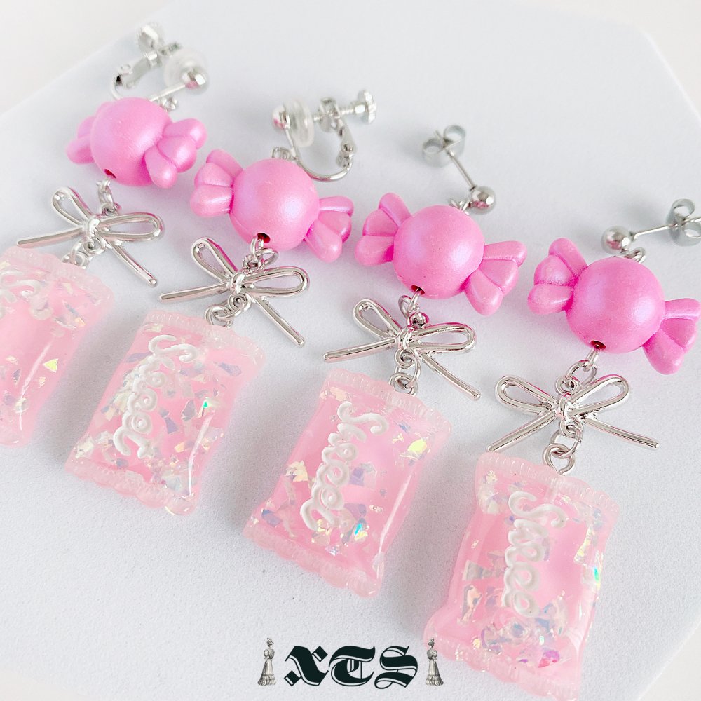 XTS Candy Sweet キャンディ イヤリング Hot Pink［SALE］ -  NOISEANDKISSES｜ストリート＆サブカルファッション「ノイキス」