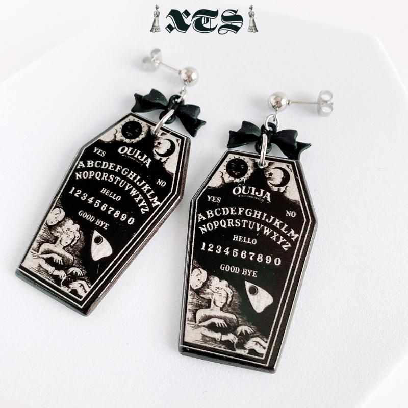 XTS 棺桶 Coffin Ouija Board Ribbon ピアス TS0265［SALE
