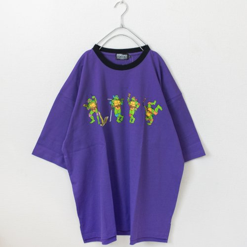 TURTLES ニンジャ・タートルズ リンガー BIG Tシャツ PURPLE 紫