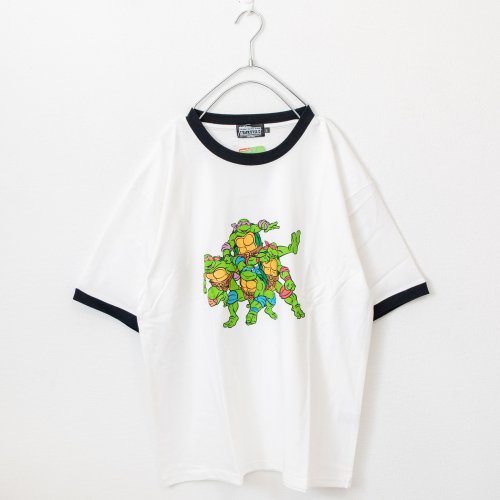 <img class='new_mark_img1' src='https://img.shop-pro.jp/img/new/icons8.gif' style='border:none;display:inline;margin:0px;padding:0px;width:auto;' />TURTLES ニンジャ・タートルズ リンガー Tシャツ (White)
