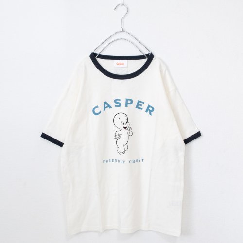 Casper キャスパー リンガーTシャツ WHITE［SALE］