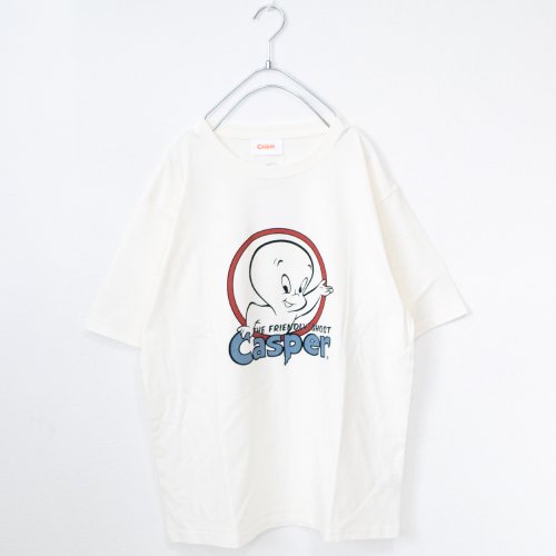 Casper キャスパー イラストプリント オーバーサイズ Tシャツ (White)