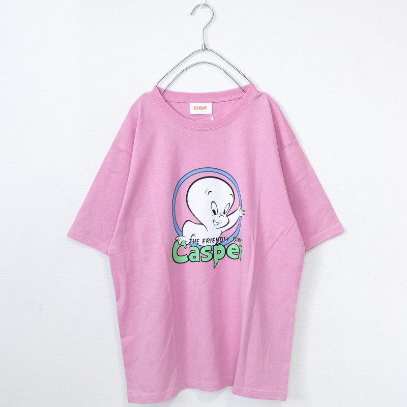 Casper キャスパー イラストプリント オーバーサイズ Tシャツ PINK