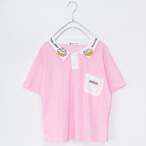 カップケーキ ポロシャツ トップ (Pink) CT4467