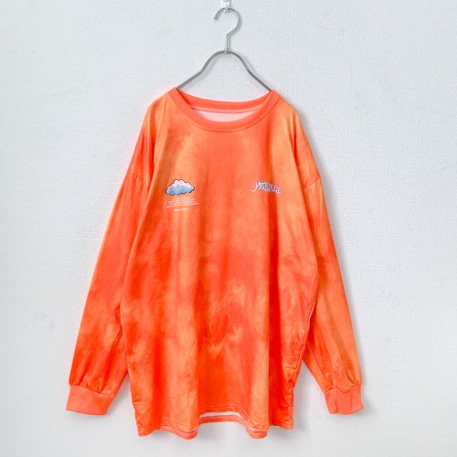 [ワケあり] タイダイ 雲デザインTシャツ (Orange) CT6053OR