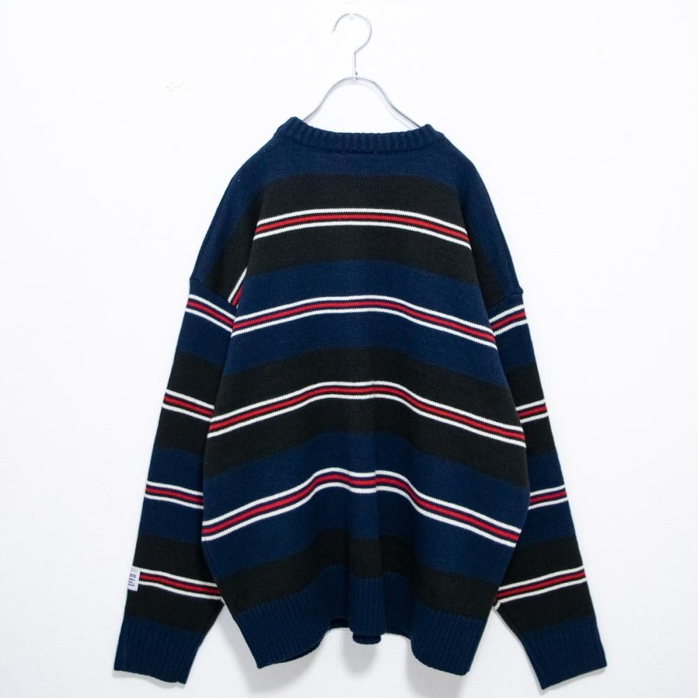 VISION STREET WEAR マルチボーダーニット NAVY ネイビー