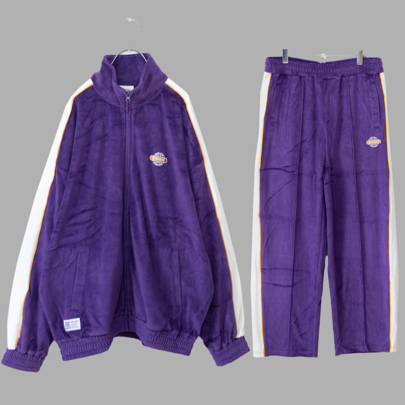 VISION STREET WEAR サイドライン ベロアジャージ セットアップ PURPLE ...