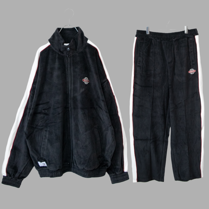 VISION STREET WEAR サイドライン ベロアジャージ セットアップ BLACK ...