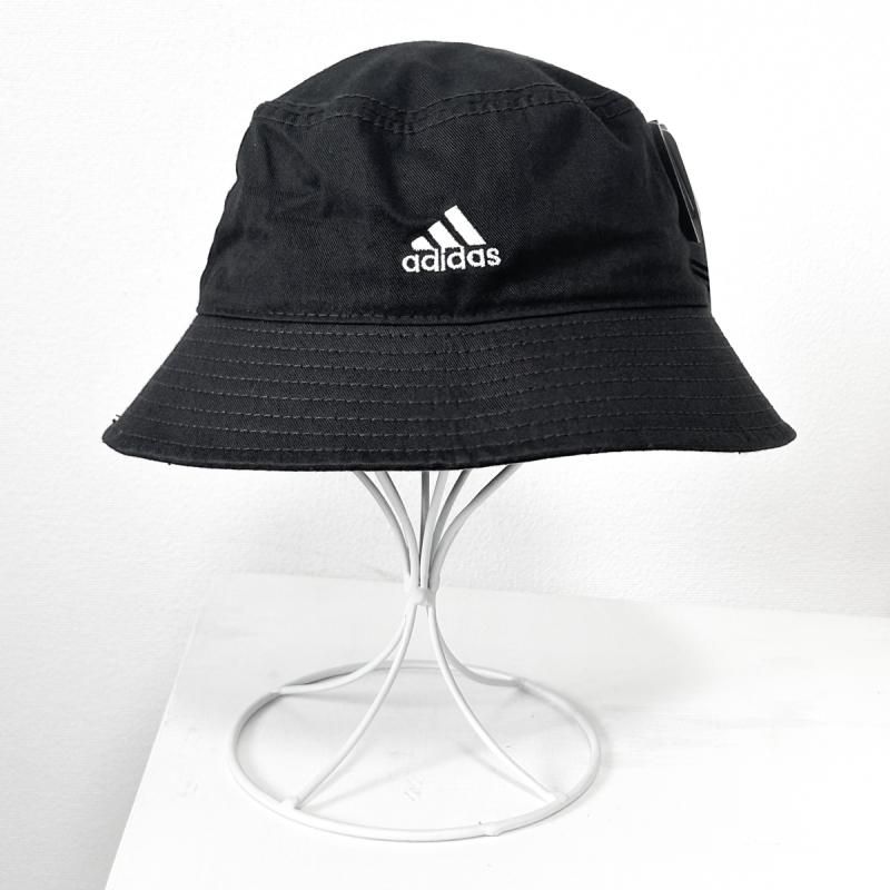 adidas アディダス ロゴ バケットハット BLACK ブラック［最終