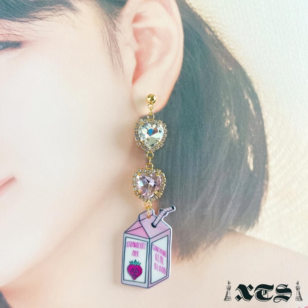 XTS いちごミルク ピアス TS0284 ［1000円均一