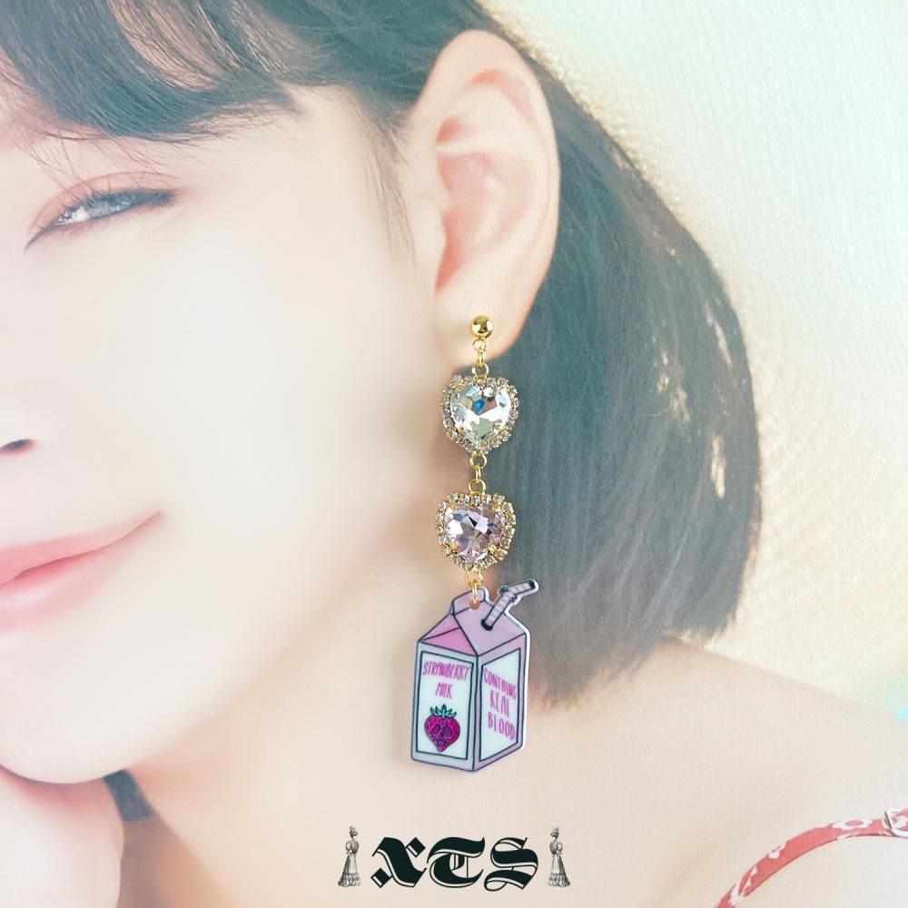 XTS いちごミルク ピアス TS0284 [1000円均一 XTS いちごミルク ピアス TS0284 [1000円均一