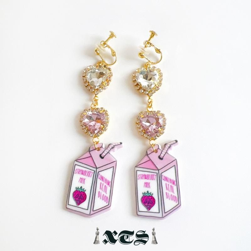 XTS いちごミルク ピアス TS0284 ［1000円均一