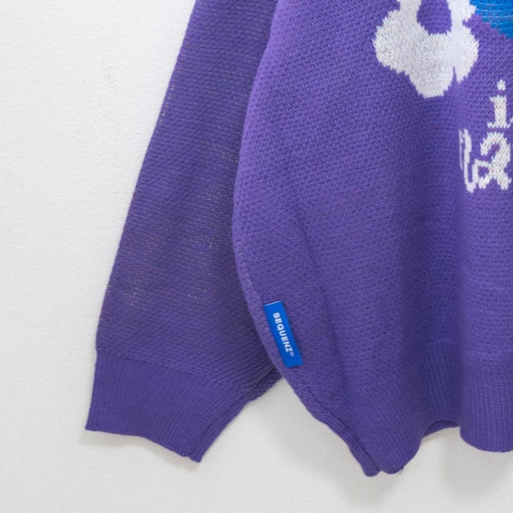 SEQUENZ 1pt刺繍 ヒッピー 花柄 ジャガードニット カーディガン