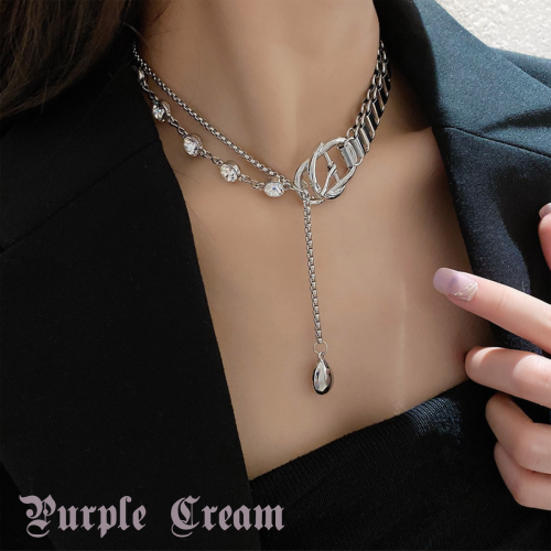 Purple Cream チェーンアシンメトリーチョーカー P973［SALE］