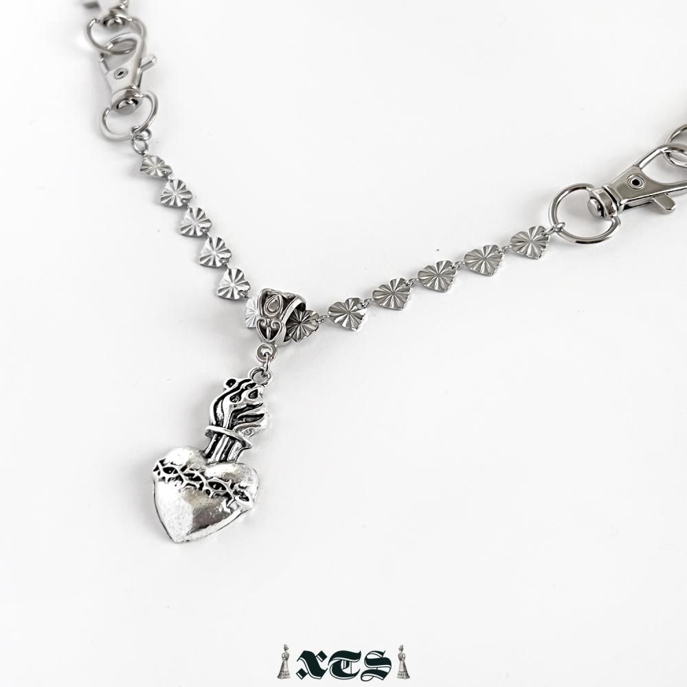 XTS ハート コラソン チェーン ネックレス SILVER TS0293