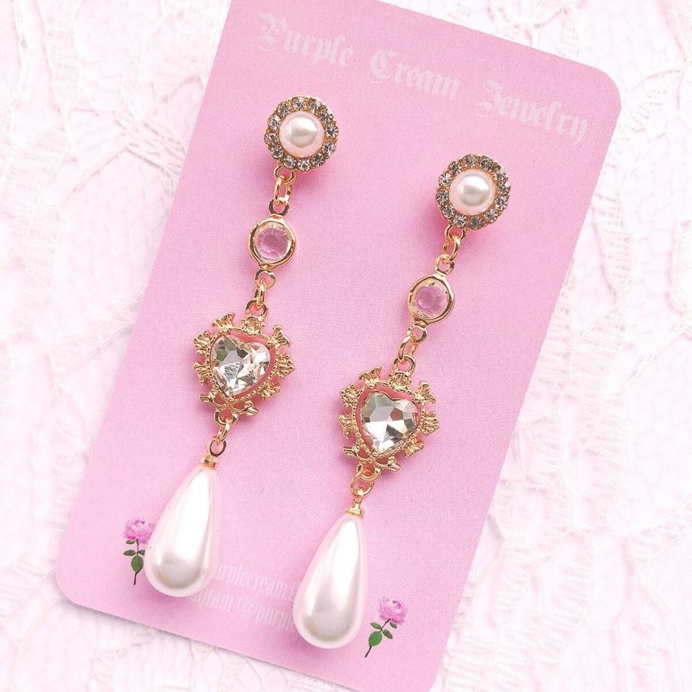 ♡ハンドメイド♡ビジューピアスイヤリング№880 4】スワロフスキー ビジュー ピアス イヤリング ライトイエロー