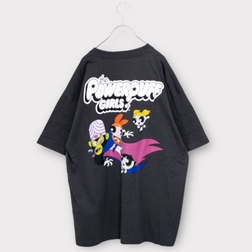 The Powerpuff Girls バックプリント OVER Tシャツ CHARCOAL