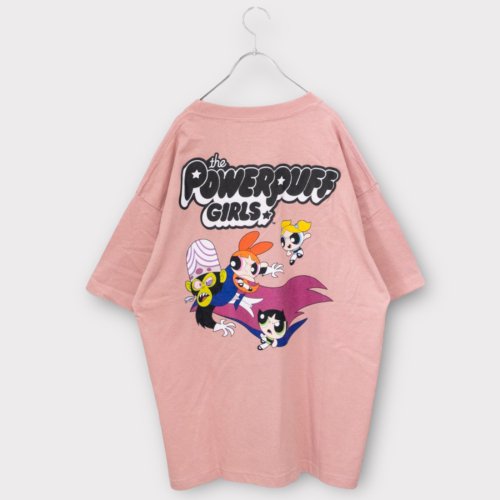 The Powerpuff Girls バックプリント OVER Tシャツ PINK