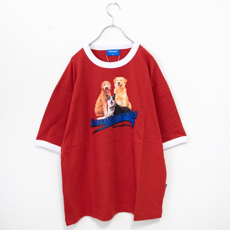 SEQUENZ INU GA SUKI Co. 半袖Tシャツ RED | 犬好きのための