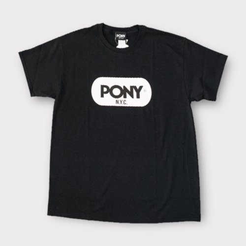 PONY NEW BOX LOGO Tシャツ Tシャツ BLACK 
