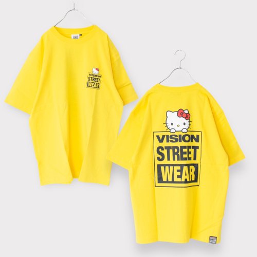 VISION STREET WEAR x HELLO KITTY マグロゴ Tシャツ YELLOW