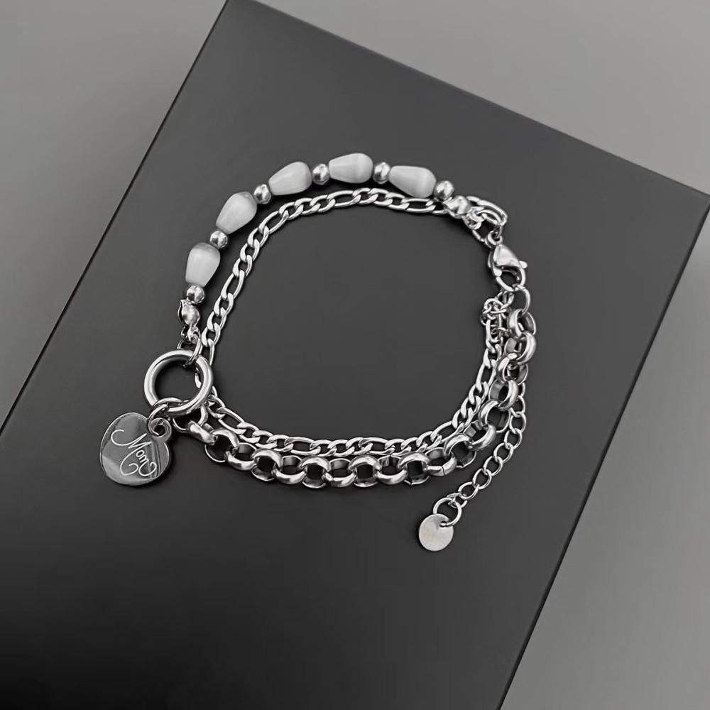 シルバービーズ付きチェーンブレスレット composite｜SILVER BEADS CHAIN BRACELET シルバービーズ
