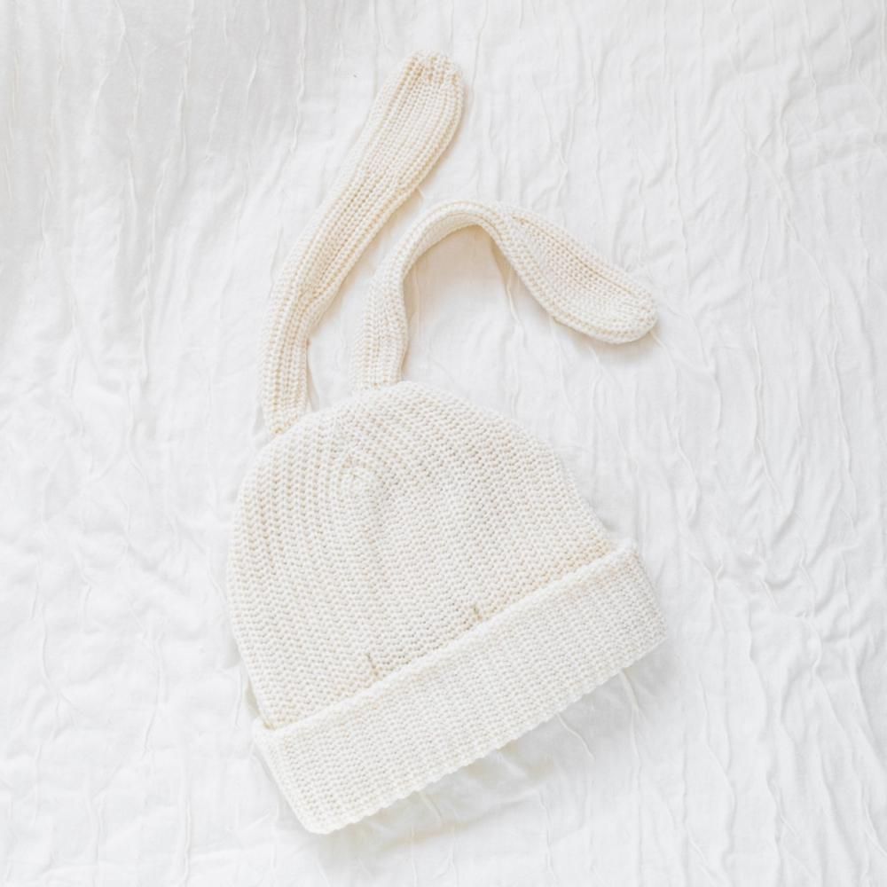 Play Boy Loves SEQUENZ バニー ビーニー うさ耳 ニット帽 WHITE