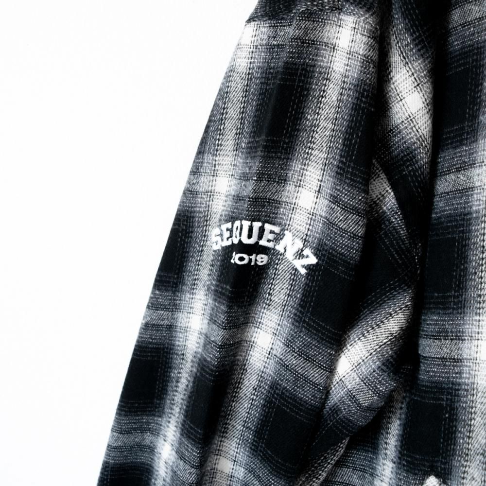 SEQUENZ OMBLE MILITARY 1/3 ZIP JACKET チェック ユニセックス
