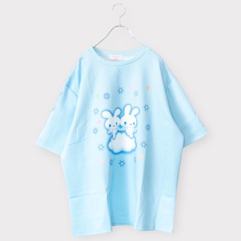 ACDC RAG x ツインラビットエンジェルス レース Tシャツ BLUE