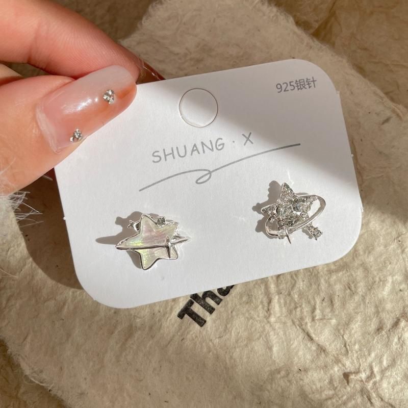 STARS プラネット アシンメトリー 星 デザインピアス SILVER STARS プラネット アシンメトリー 星 デザインピアス SILVER