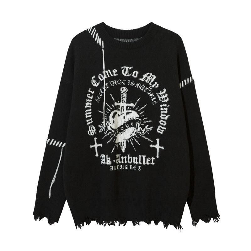 ピス　FORSOMEONE ダメージ加工ニットセーター FORSOMEONE セーター ニット FADE KNIT SWEATER メンズ