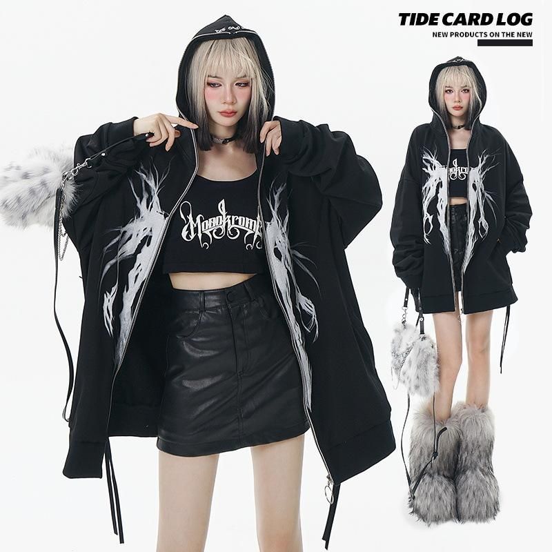 【Midas】 フリンジデザイン ブラックパーカー サイズ44 Midas】 フリンジデザイン ブラックパーカー サイズ44 Midas