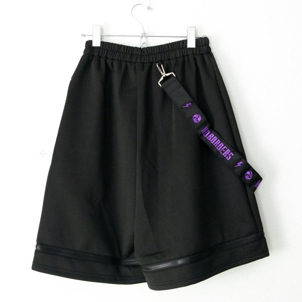 ACDC RAG 渦雷 CYBER PUNK ハーフパンツ BLACK PURPLE