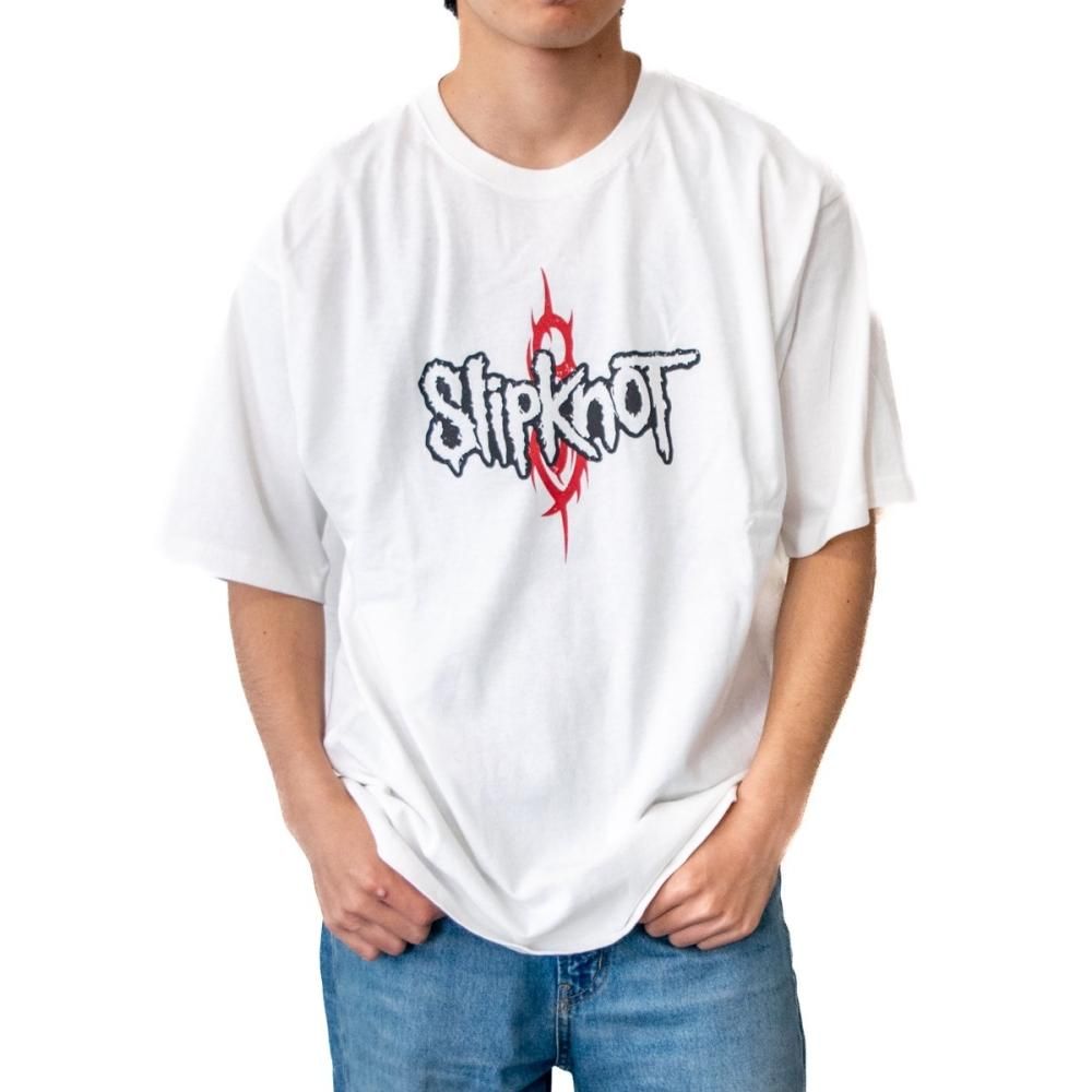 Slipknot スリップノット ロゴTシャツ | Tシャツ WHITE Slipknot スリップノット ロゴTシャツ | Tシャツ WHITE