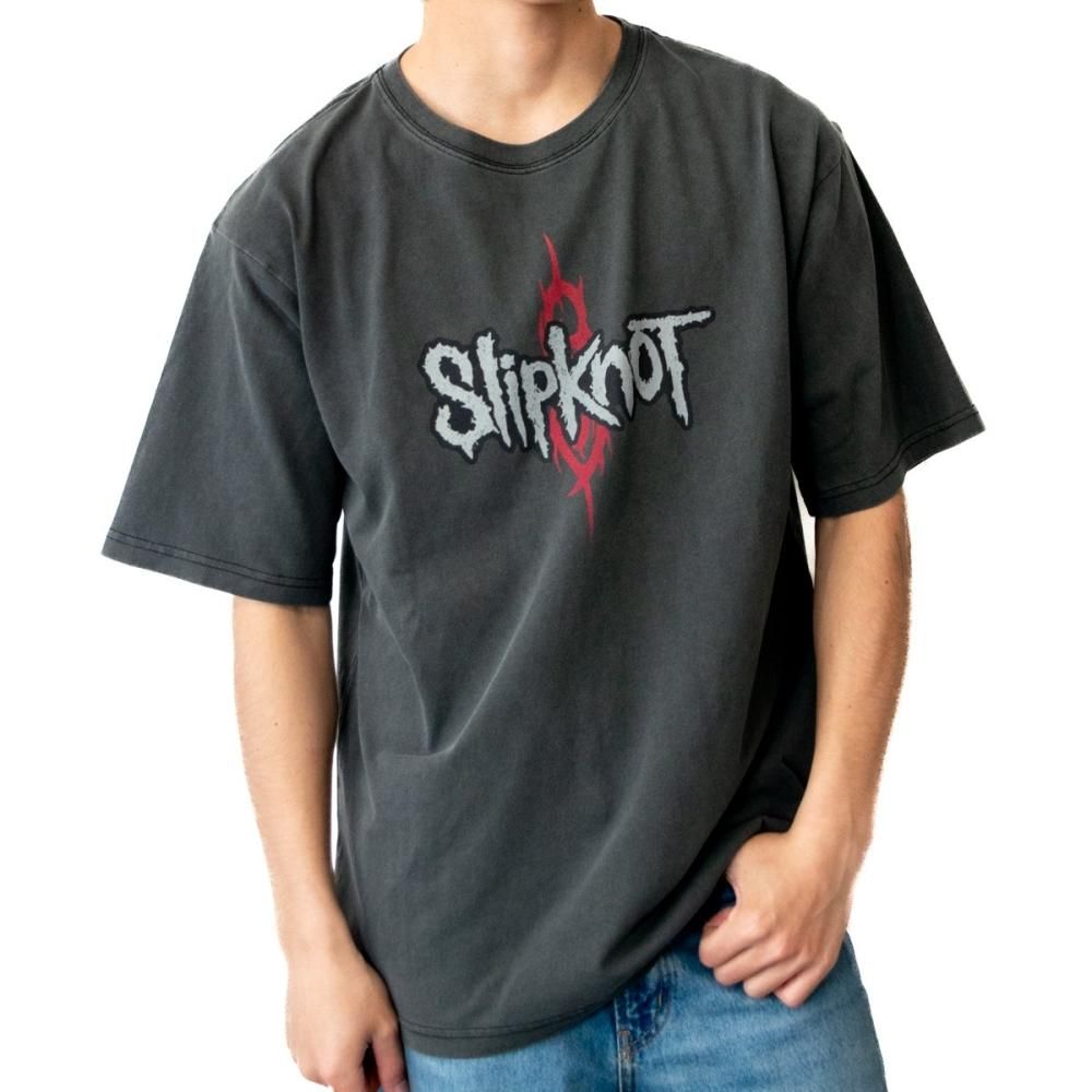 Slipknot スリップノット ロゴTシャツ | Tシャツ BLACK Slipknot スリップノット ロゴTシャツ | Tシャツ BLACK
