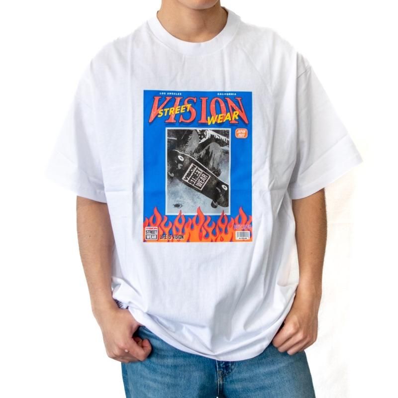 VISION STREET WEAR スケボーマガジンイラストTシャツ CHARCOAL